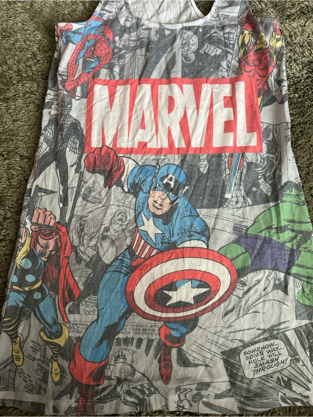 Marvel Multicolor Comic Tank Top